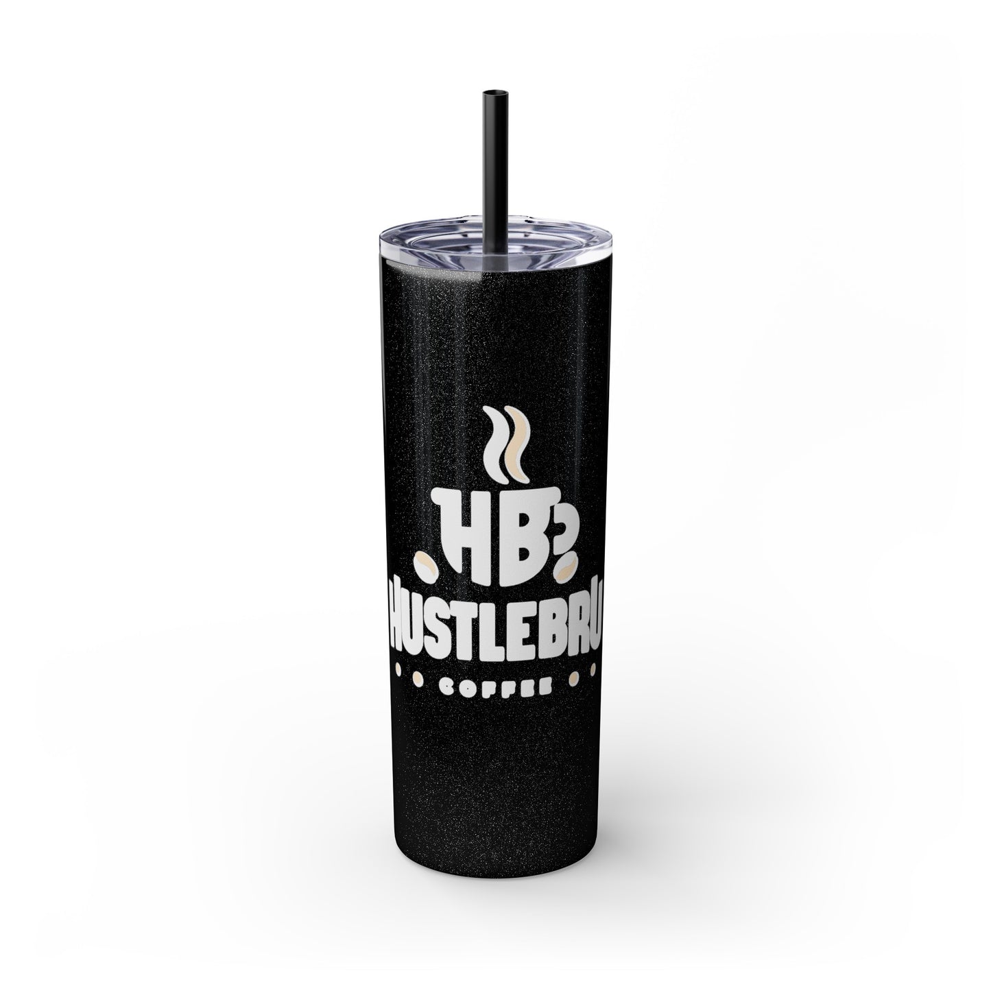 HustleBru Glitter Skinny Tumbler