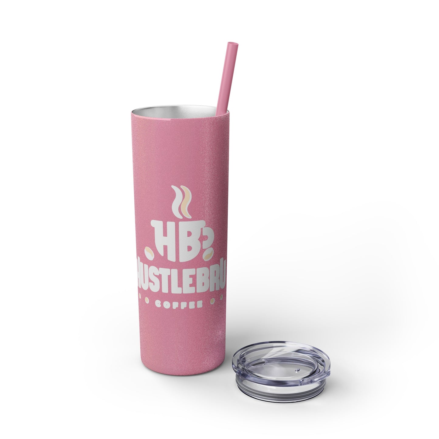 HustleBru Glitter Skinny Tumbler