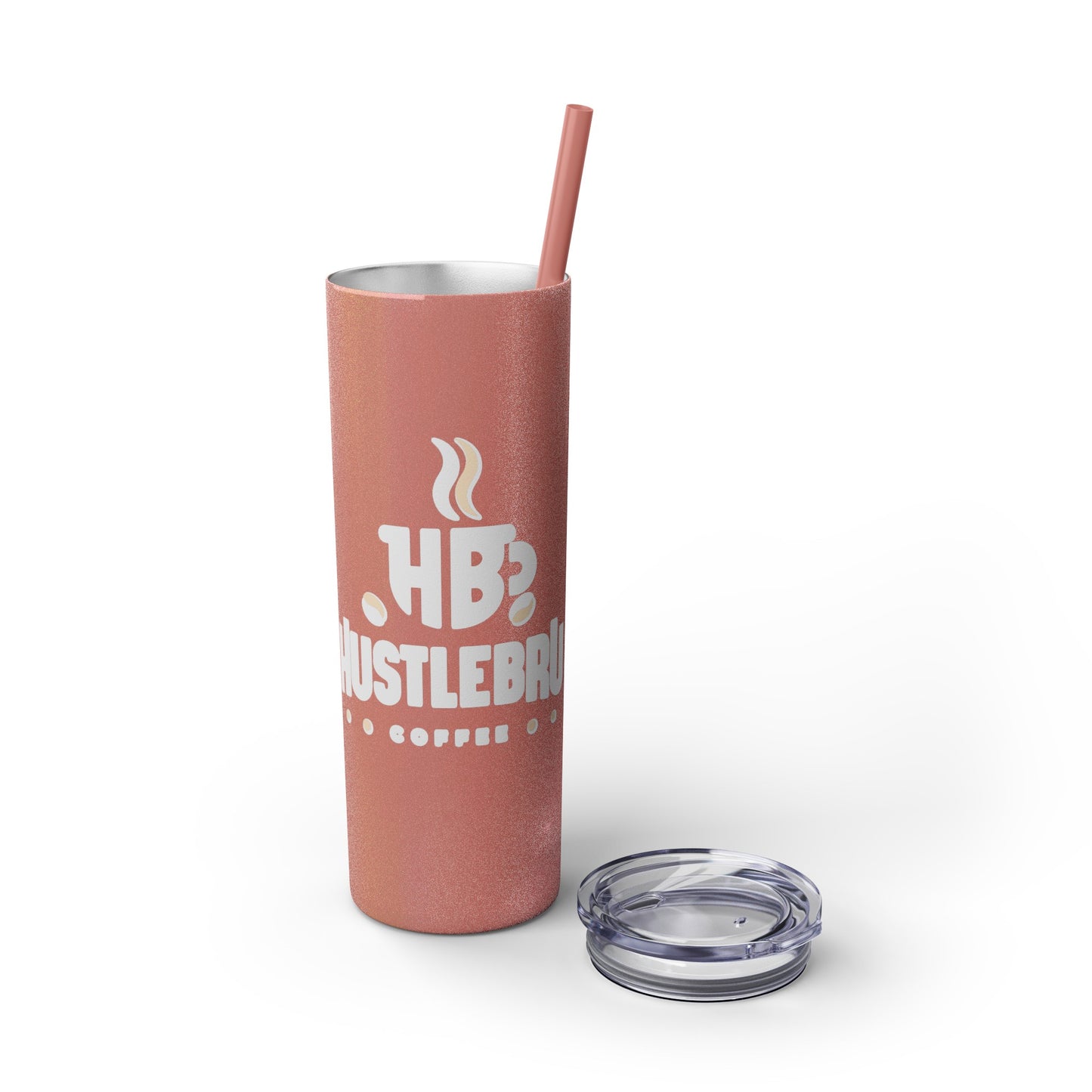 HustleBru Glitter Skinny Tumbler