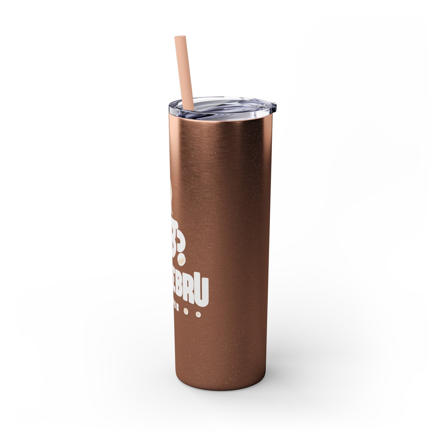 HustleBru Glitter Skinny Tumbler