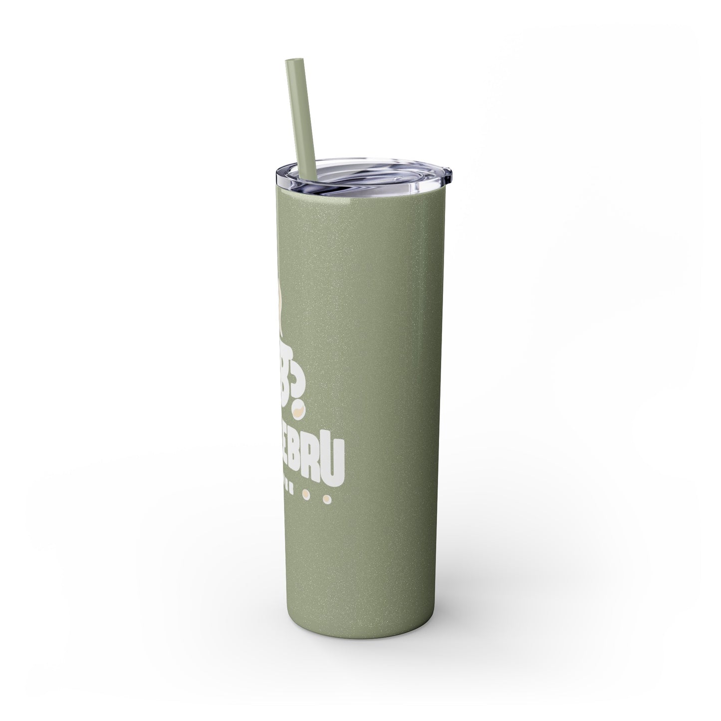 HustleBru Glitter Skinny Tumbler