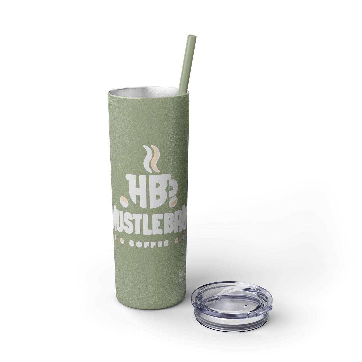 HustleBru Glitter Skinny Tumbler