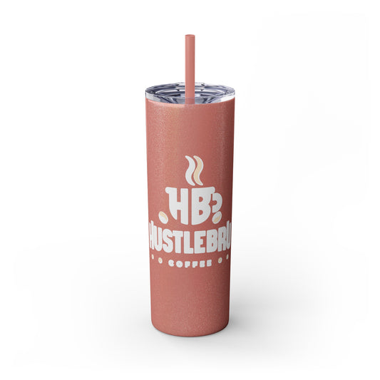 HustleBru Glitter Skinny Tumbler
