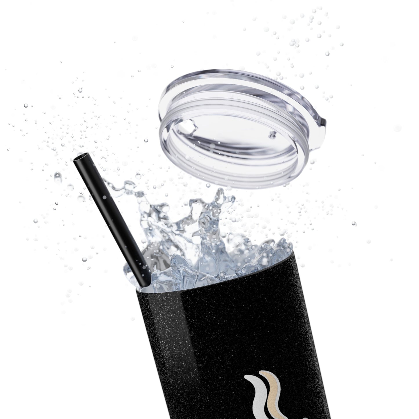 HustleBru Glitter Skinny Tumbler