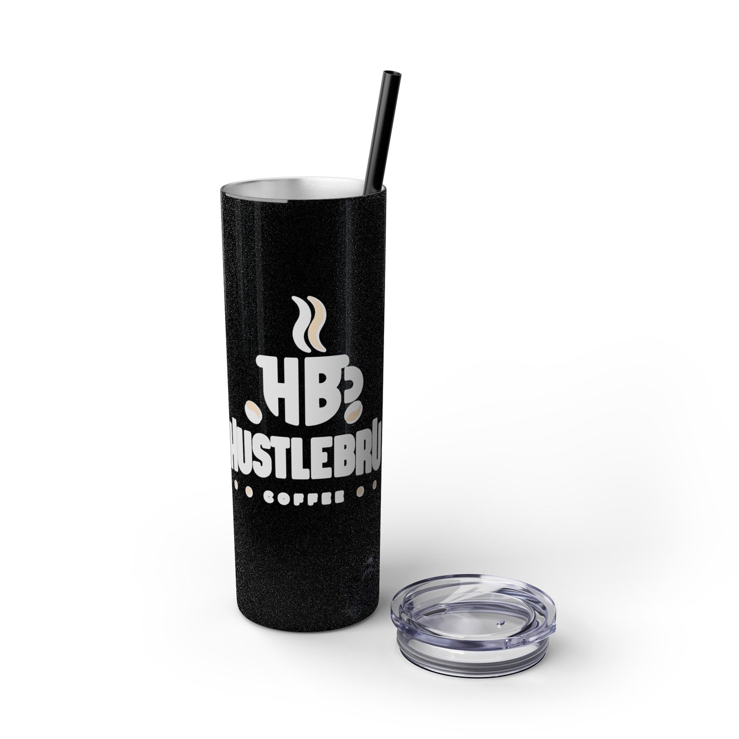 HustleBru Glitter Skinny Tumbler