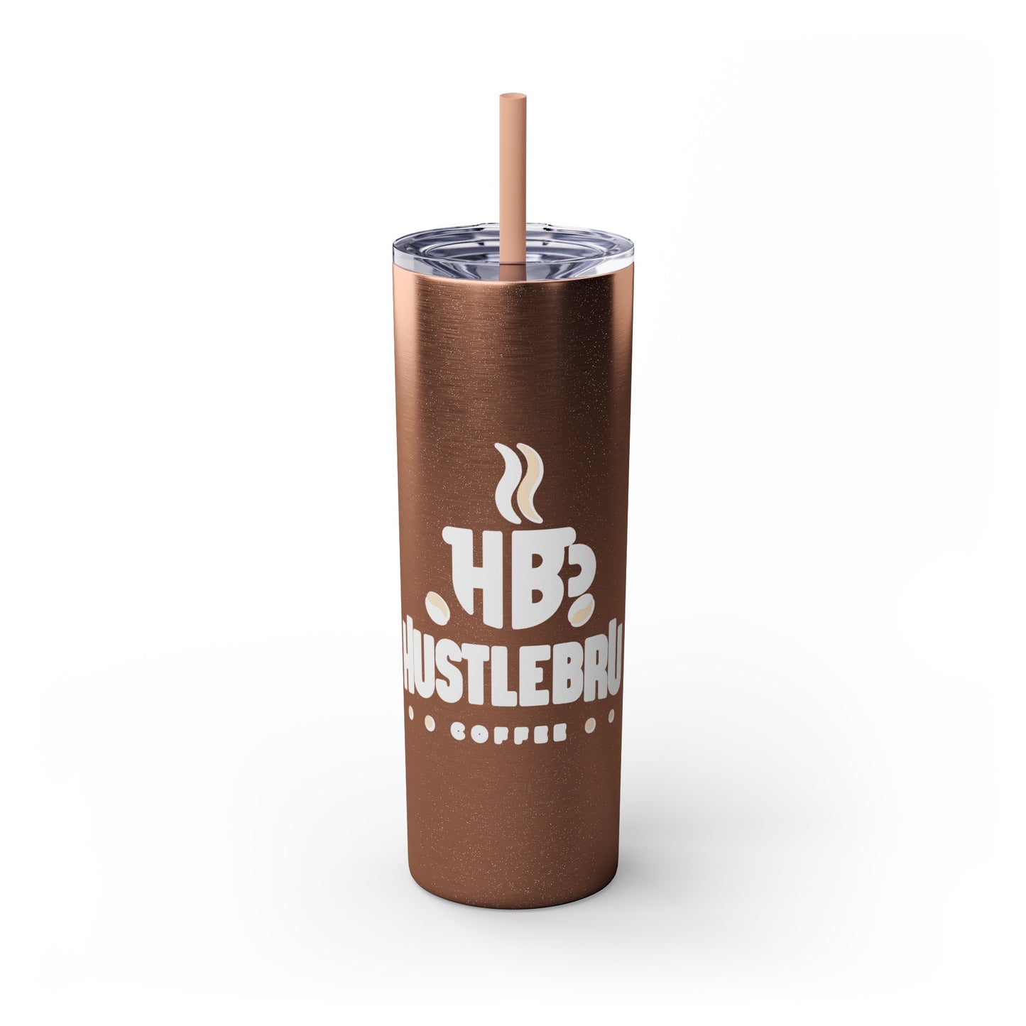 HustleBru Glitter Skinny Tumbler