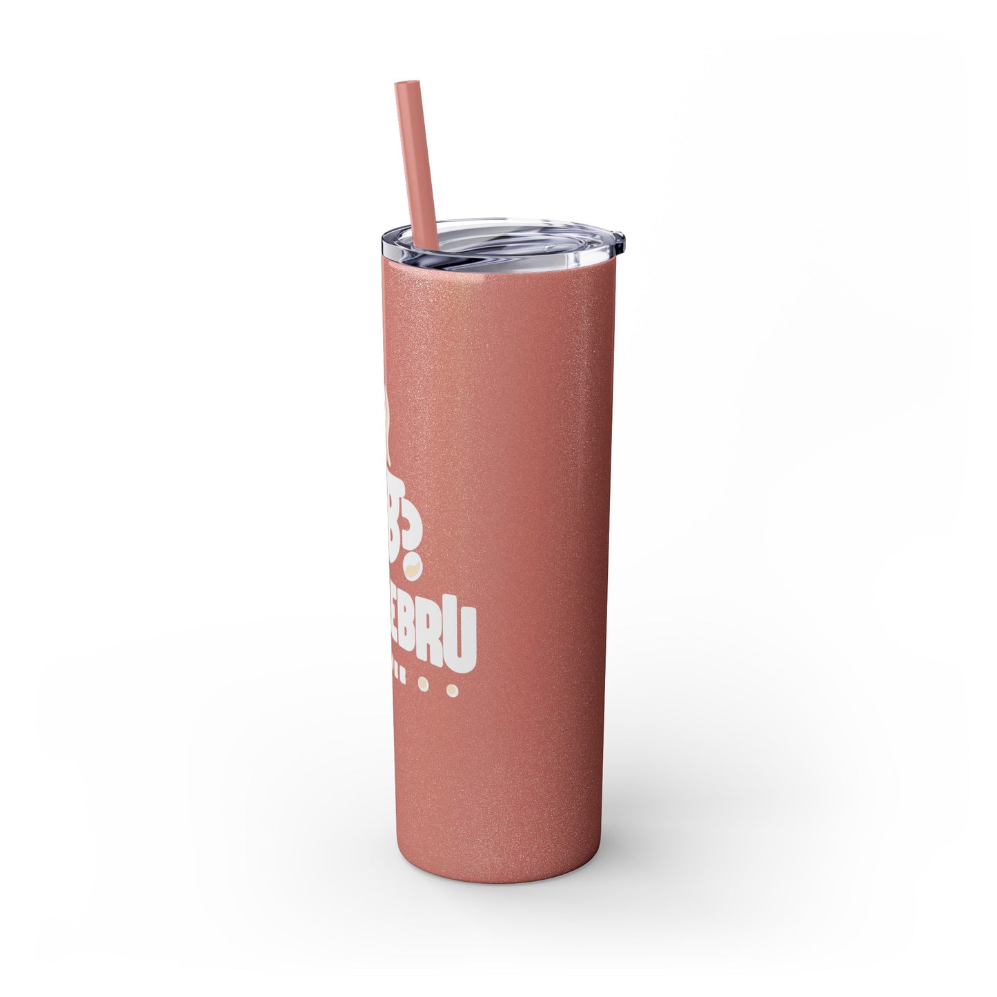 HustleBru Glitter Skinny Tumbler