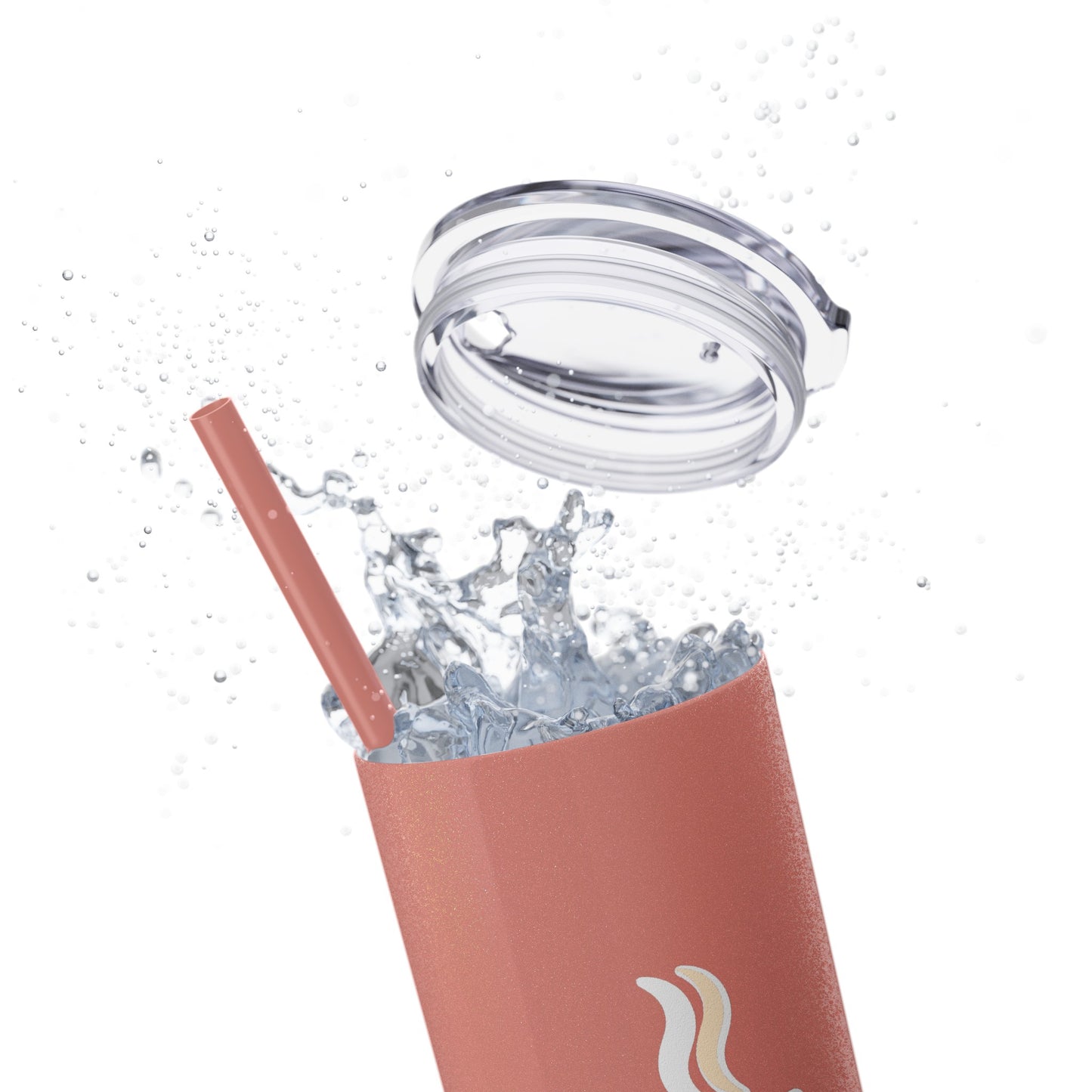 HustleBru Glitter Skinny Tumbler